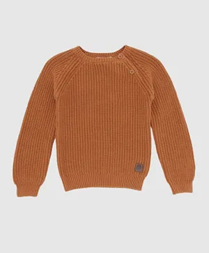 R&B Kids Solid Knitted Fashion Sweater - Brown