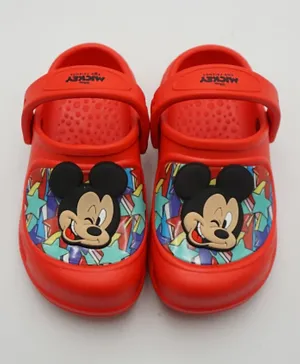 R&B Kids Mickey Mouse Clogs - Red