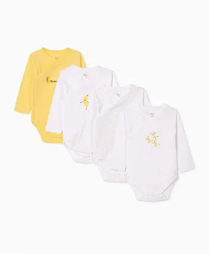 Zippy Pack of 4 Short Sleeves Bodysuit - Multicolor