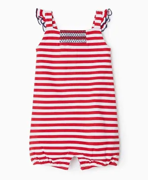 Zippy Striped Bodysuit - Red And White