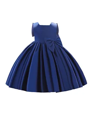 DDaniela Bow Embellished Kiana Dress - Dark Blue