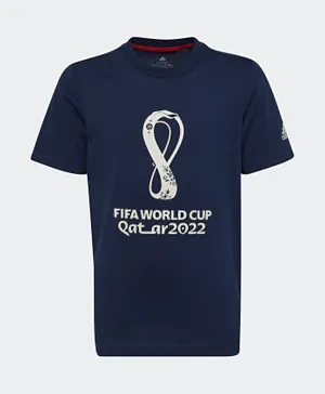 adidas FIFA World Cup 2022 Official Emblem T-Shirt - Collegiate Navy