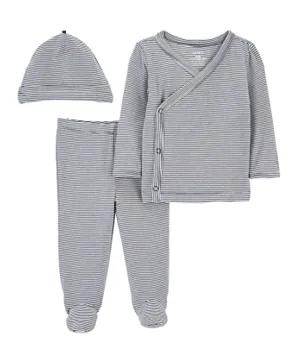 Carter's Side Snap Top with Bottoms Set - Grey