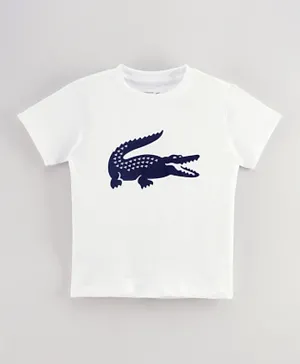 Lacoste Crocodile Printed T-Shirt - White