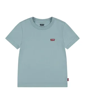 Levi's قميص بشعار ليفايز على الصدر للأطفال - أزرق