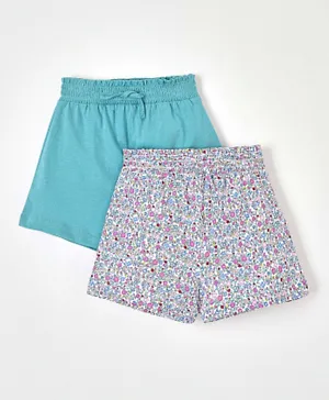 JoJo Maman Bebe 2 Pack Pretty Floral Shorts - Multicolor