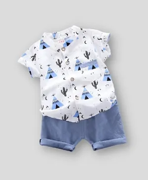 Lamar Baby All Over Print Party Set - White