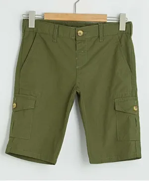 LC Waikiki Gabardine Roller Shorts - Green