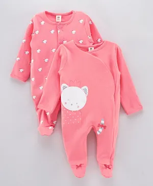 ToffyHouse 2 Pack Cat Sleepsuit - Pink