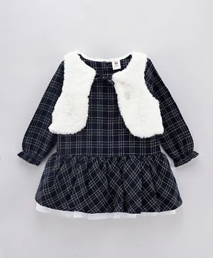 Toffyhouse Checked Frock with Jacket - Navy