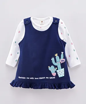 ToffyHouse Cactus Dress with Inner Tee - Navy