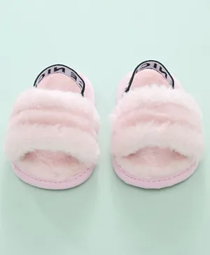 Babyoye Faux Fur Booties - Pink