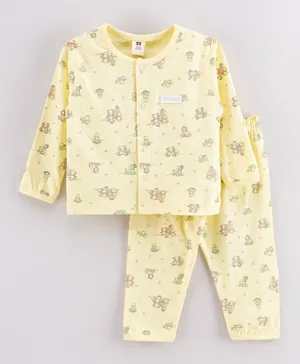 Toffyhouse Full Sleeves Pajamas Set - Lemon Yellow