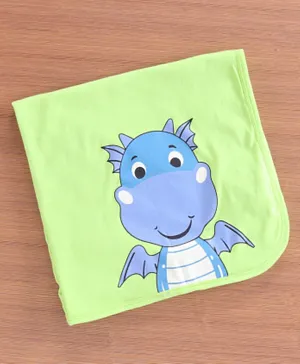 Babyhug Baby Towel Dragon Print - Green