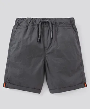 Pine Kids Solid Shorts Softener Wash - Dark Grey