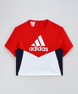 adidas Colorblock T-Shirt - Vivid Red
