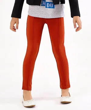 Primo Gino Ponte Roma Ankle Length Trousers Solid - Red