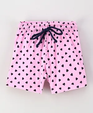 Game Begins All Over Heart Shorts - Pink