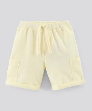 BonfinoTerry Knit Shorts Solid - Light Yellow