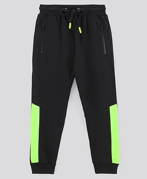 Pine Kids Full Length Bio Wash Solid Color Lounge Pant - Black