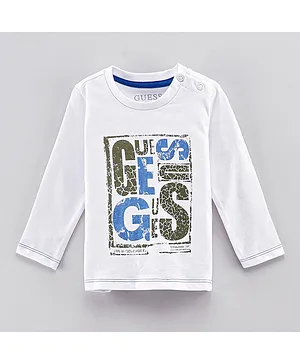 Guess Kids Graphic Cotton Jersey - White