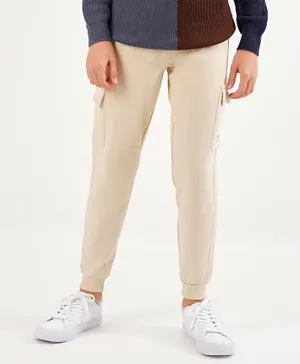 Primo Gino Cotton Lounge & Track Pants - Beige