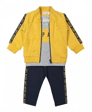 Dirkje 3 Piece Babysuit Trousers Set - Yellow Ochre