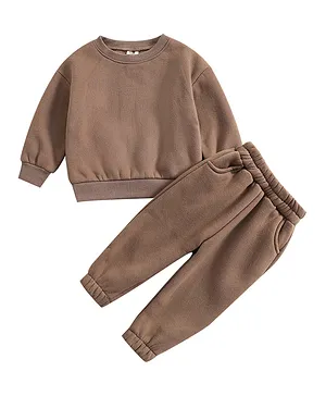 Kids Tales Sweatshirt & Sweatpants Set - Brown