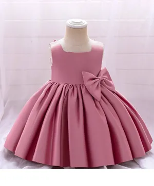 Kookie Kids Bow Applique Dress - Pink