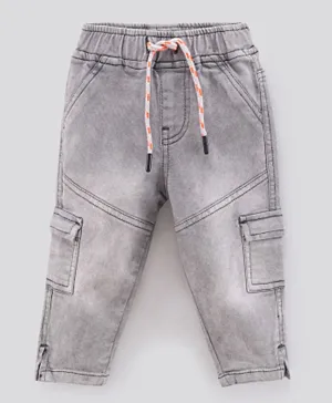 Bonfino Ankle Length Washed Denim Jeans - Grey