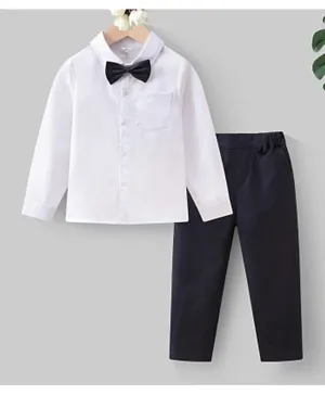 SAPS Full Sleeves Shirt with Pants Set - White