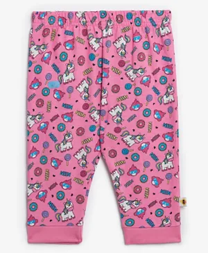 Cheekee Munkee Unicorn All Over Printed Pants - Pink
