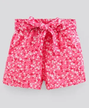 Pine Kids Softene Wash Shorts Floral Print- Pink