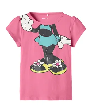 Name It Minnie Mouse Round Neck T-Shirt - Pink