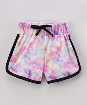 Game Begins Tie And Dye Shorts  - Pink
