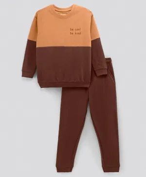 Honeyhap 100% Cotton Full Sleeves Sweatshirt & Lounge Pant - Multicolour