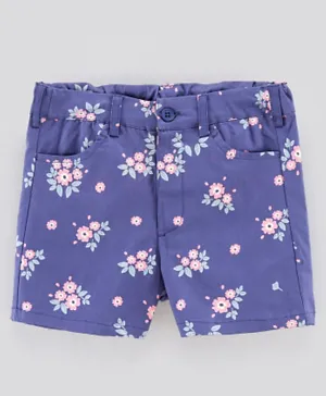 Pine Kids Softener Wash Shorts Floral Print - Blue