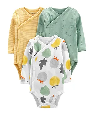 OshKosh B'Gosh 3-Pack Fruit Side Snap Bodysuits - Multicolor