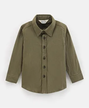 Bonfino Full Sleeve Shirt Solid Color - Olive