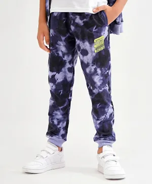 Primo Gino 100% Cotton Full Length Trackpant With Cloud & HD Print - Multicolor