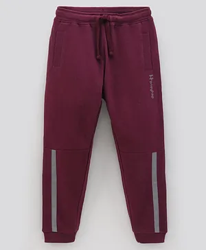 Honeyhap 100% Cotton Bio Washed Full Length Lounge Pant - Maroon