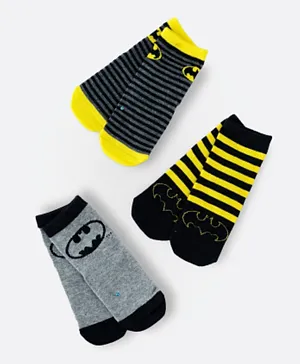 Warner Brother 3 Pack Batman Crew Socks - Multicolor
