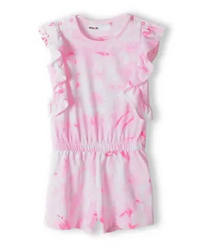 Minoti Tie & Dye Frilled Sleeves Jumpsuit - Pink