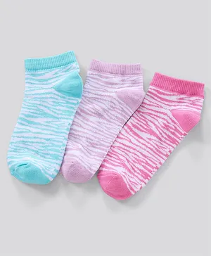 Pine Kids Ankle Length Anti Microbial Washed Socks Pack of 3 - Assorted