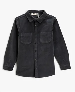 Koton Solid Shirt - Dark Grey