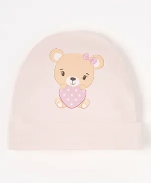 Babyhug 100% Cotton Cap Pink - Circumference 14.5 cm