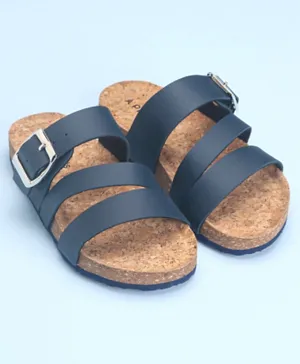 Pine Kids Slip On Sandals with Cork Footbed - Navy
