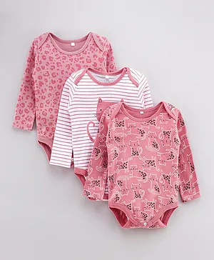 Lily and Jack 3 Pack Sustainable Leopard Bodysuit - Pink