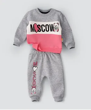 Babyqlo 2Pc Moscow  Winter Pajama Sets - Grey