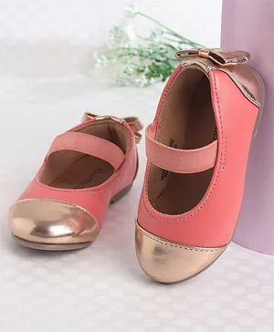 Babyoye Slip On Bellies With Bow Applique- Pink